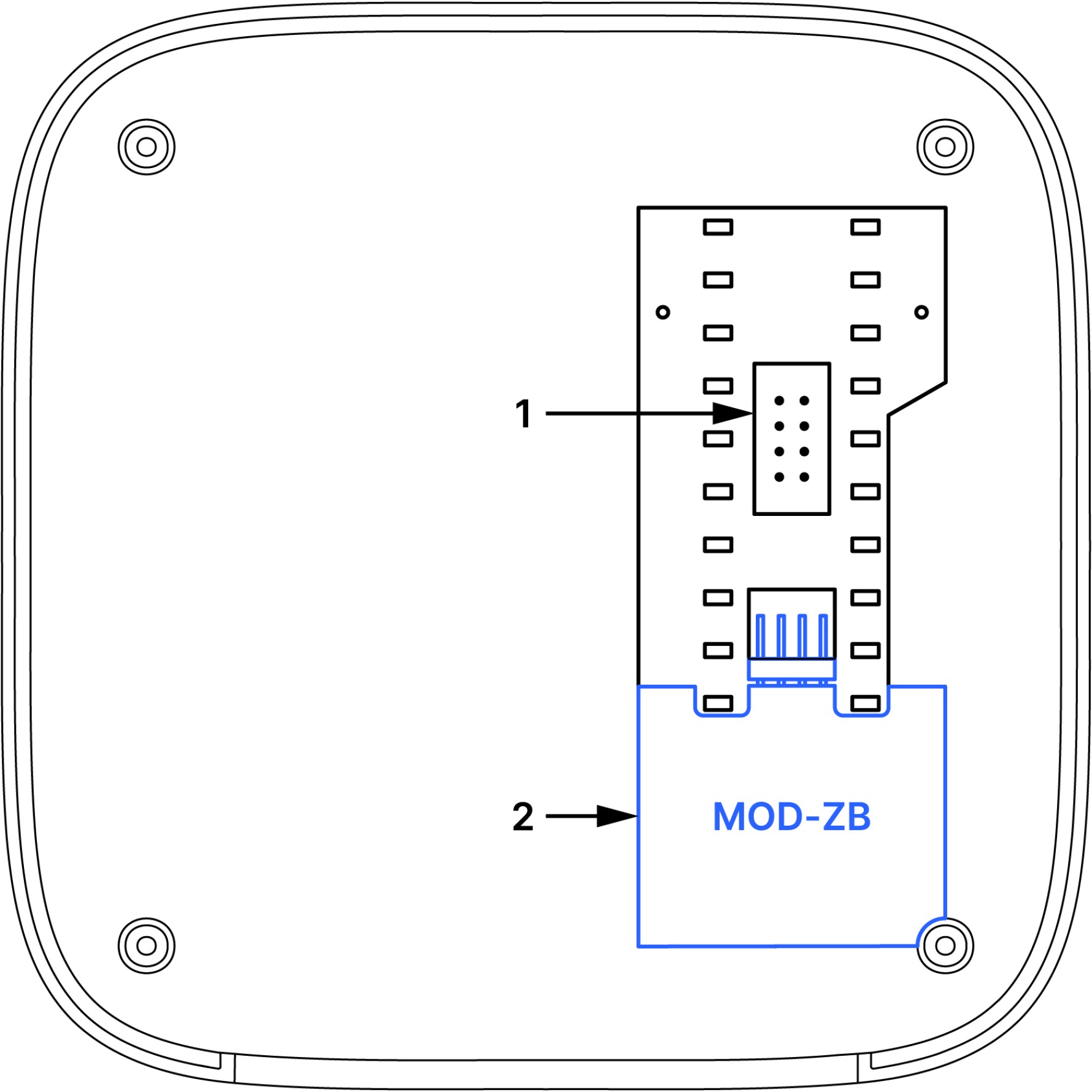 Схема подключения модуля Zigbee к контроллеру системы защиты от протечек Ensystec Leak Protect Схема подключения модуля Zigbee к контроллеру системы защиты от протечек Ensystec Leak Protect